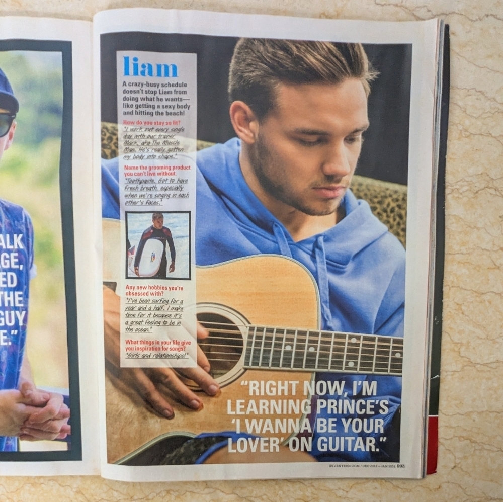 Seventeen Magazine One Direction Band 2013 - 2014 Issue With Poster - Picture 4 of 12
